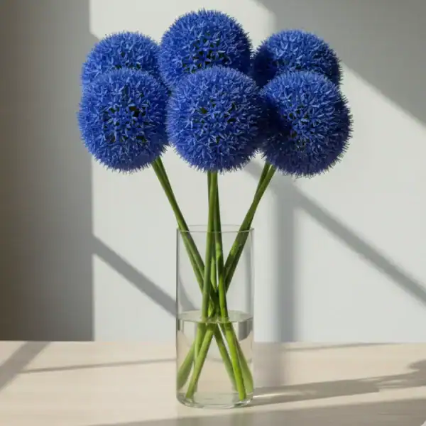 Blue Alliums in a Vase