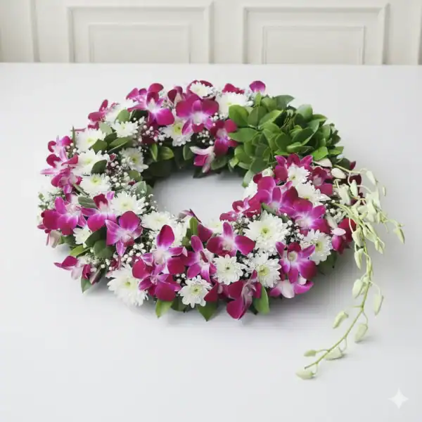 Orchids wreath at best prices
