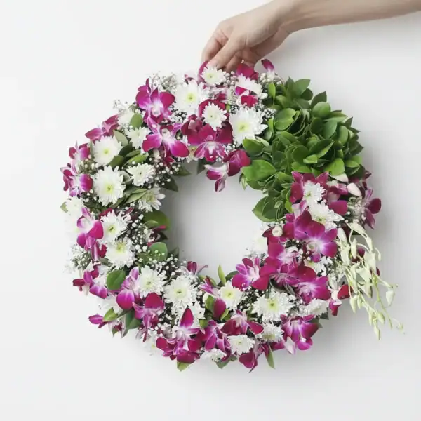 Order Orchids wreath at best prices in India