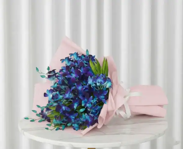Big Size Blue Orchids Flowers Bouquet