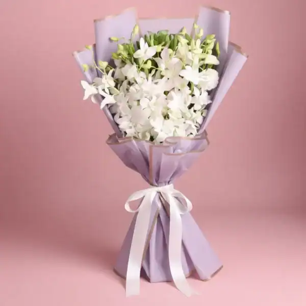 Big Size White Orchids Bouquet