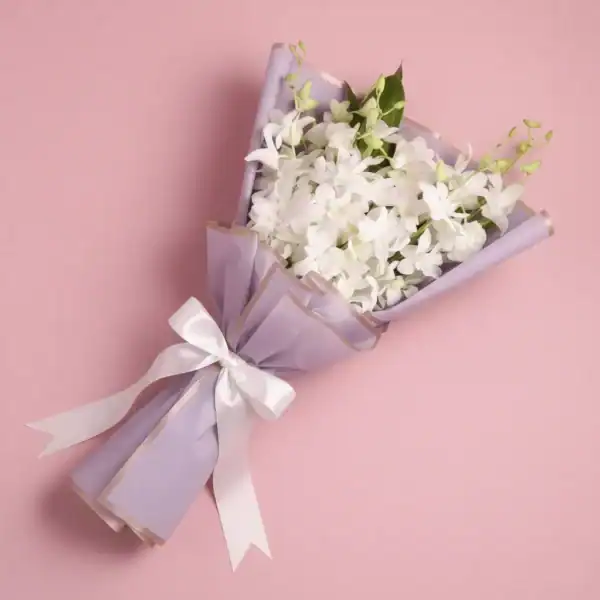 Big Size White Orchids Flower Bouquet