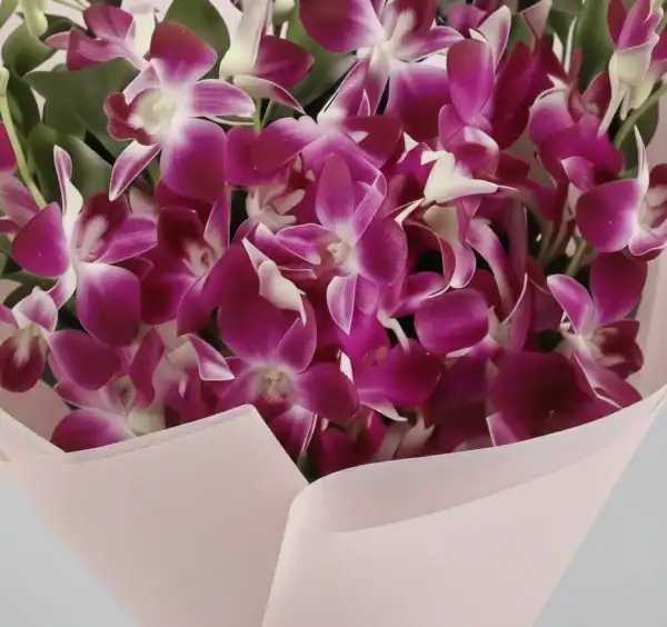 Medium Size Purple Orchid Flower Bouquet