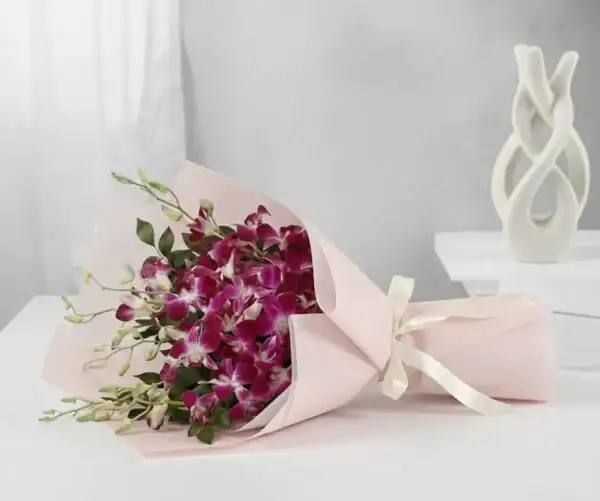 Medium Size Purple Orchids Bouquet