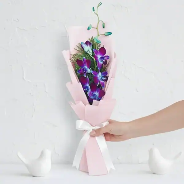 Single Stem Blue Orchid Bouquet near you