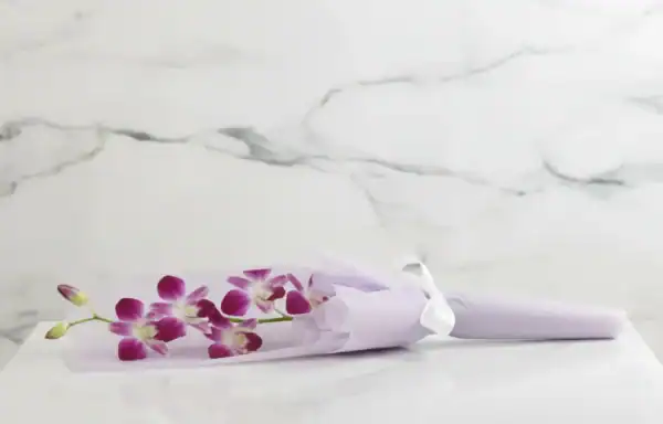 Single Stem Purple Orchid Flower Bouquet for you loved ones