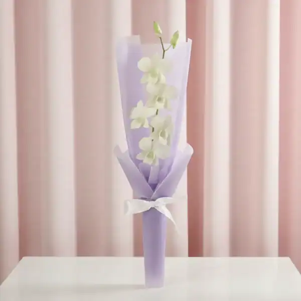 Single Stem White Orchids Flower Bouquet