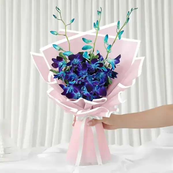 Small Size Blue Orchid Bouquet near you