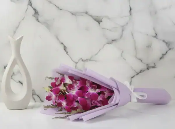 Small Size Purple Orchid Flower Bouquet for you loved ones