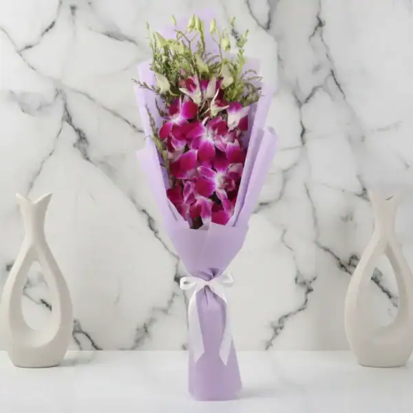 Small Size Purple Orchids Bouquet