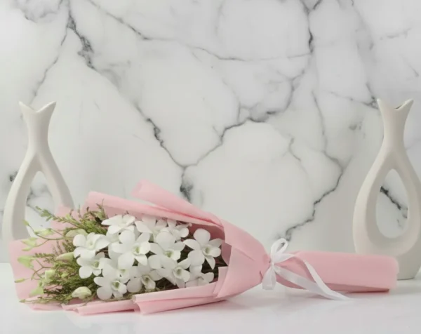 Small Size White Orchid Flower Bouquet