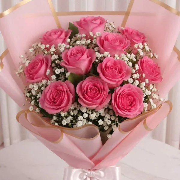 Amazing Pink Roses Bouquet