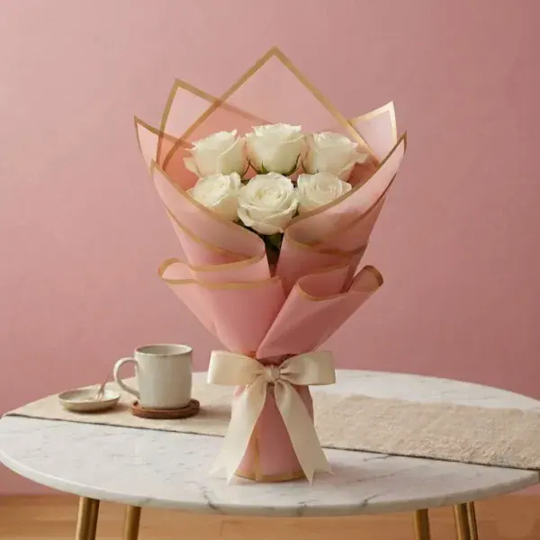Beautiful White Roses Bouquet