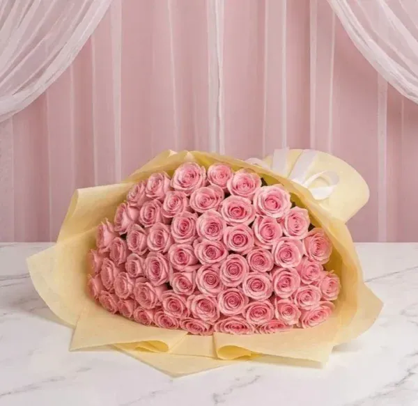 Big Pink Roses Bouquet
