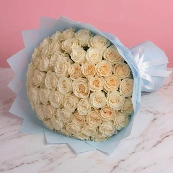 Big Size White Roses Bouquet