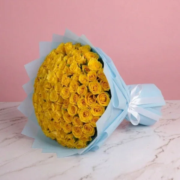 Big Size Yellow Roses Bouquet