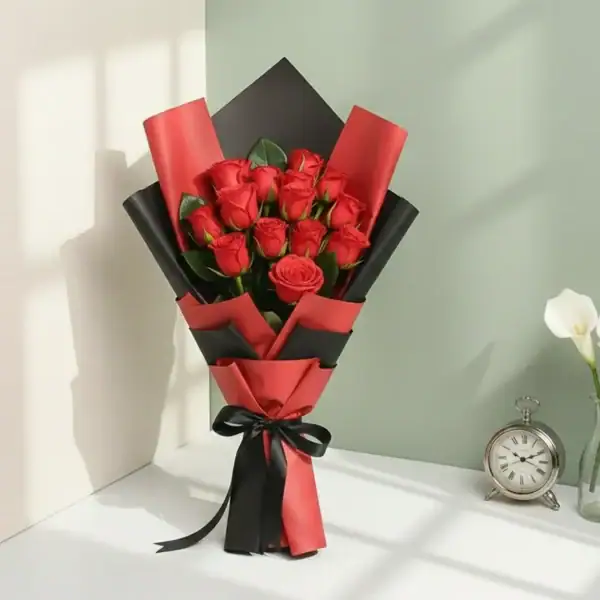 Red Rose Bouquet - 10 Stems