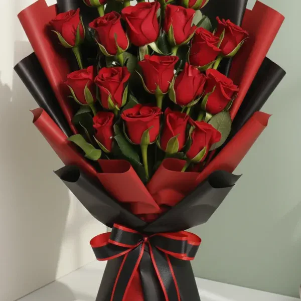 Red Rose Bouquet wrapped in high quality paper