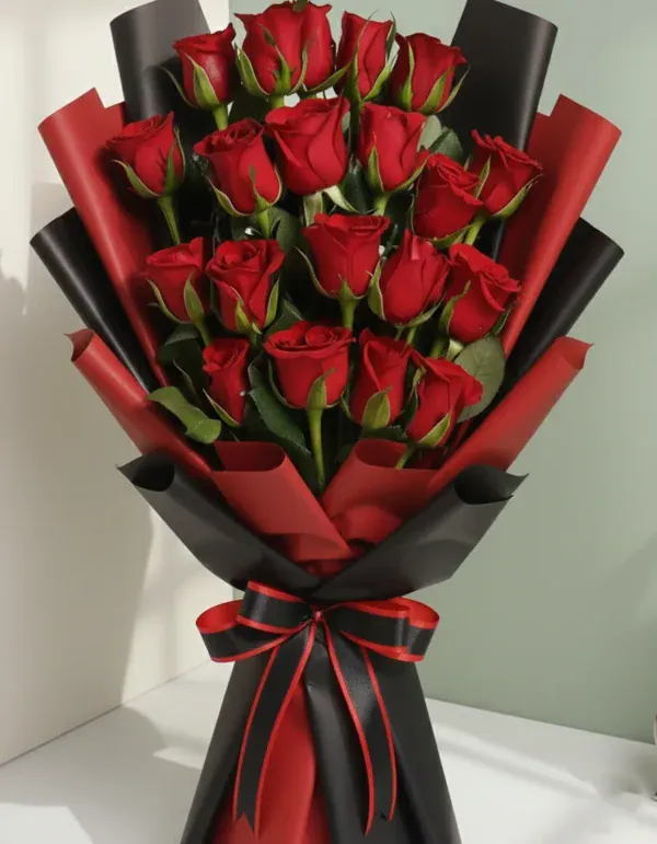 Red Rose Bouquet wrapped in high quality paper