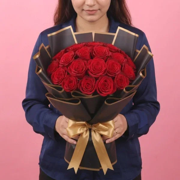 Red Roses Bouquet - 20 Stems