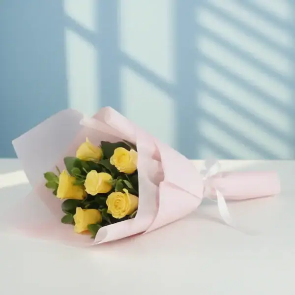 Yellow Rose Bouquet - 5 stems