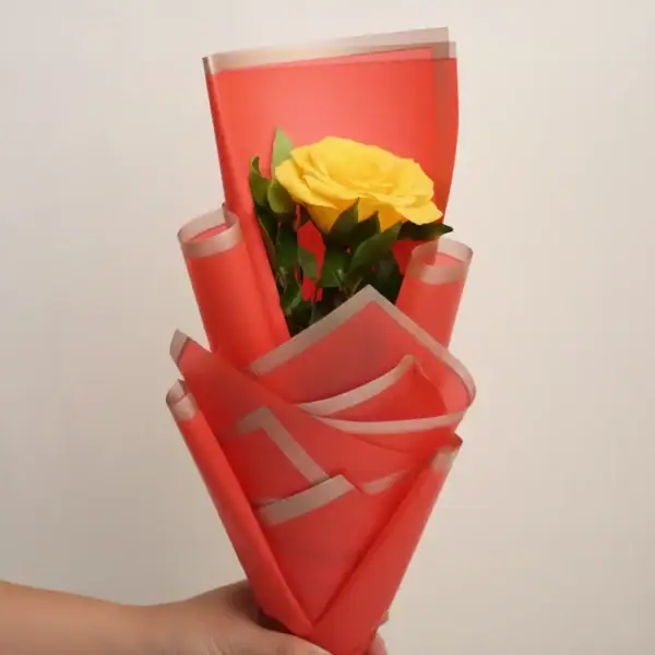 Yellow Rose Bouquet wrapped beautifully