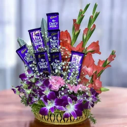 Flower & Chocolate Basket